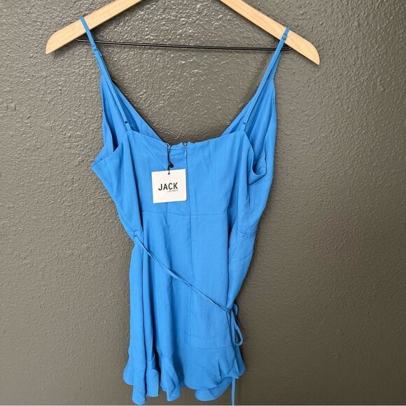 NWT Revolve x Jack by BB Dakota Almost Wrapped Dress in Sea Blue | Size 8 - Picture 5 of 11